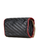 グッチ GGマーモント チェーン ショルダーバッグ 573807 ブラック レッド レザー レディース GUCCI 【中古】